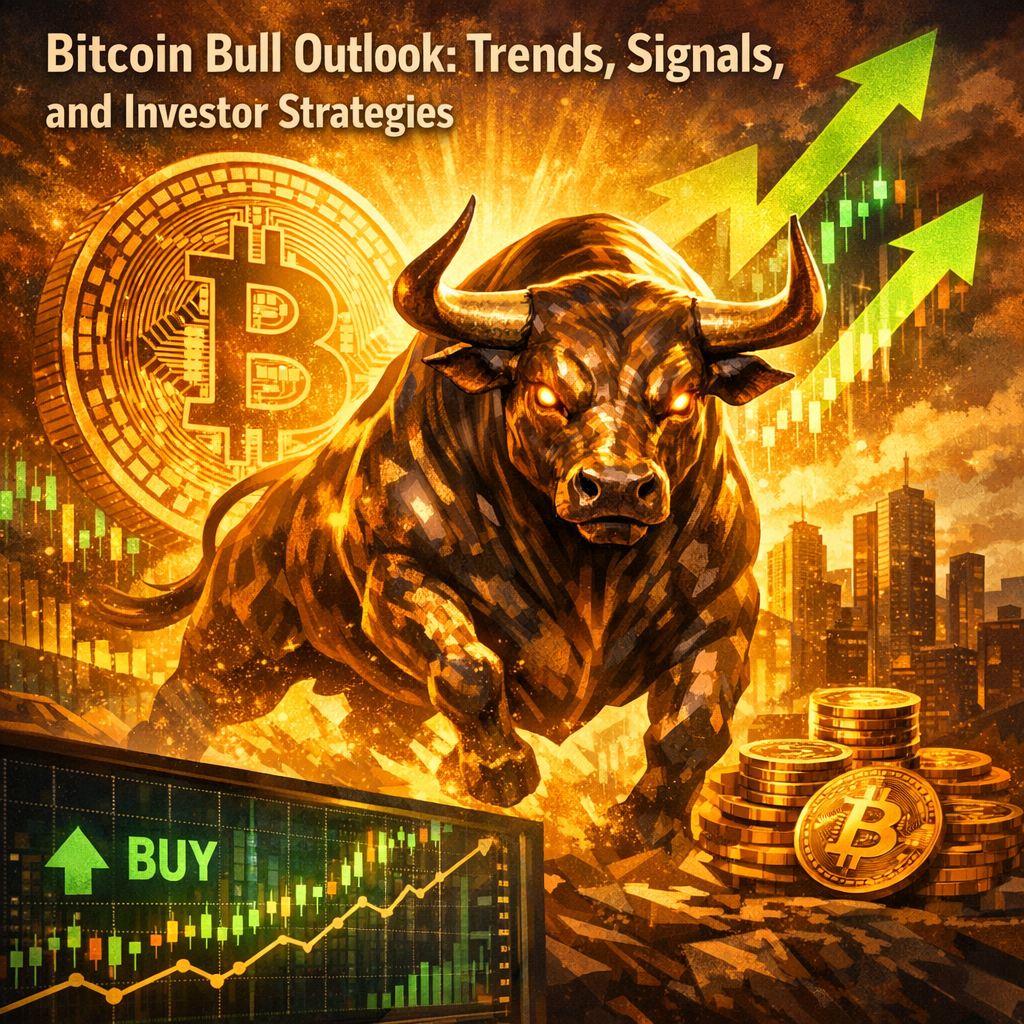 Illustration of bitcoin bull outlook: trends, signals, and investor strategies