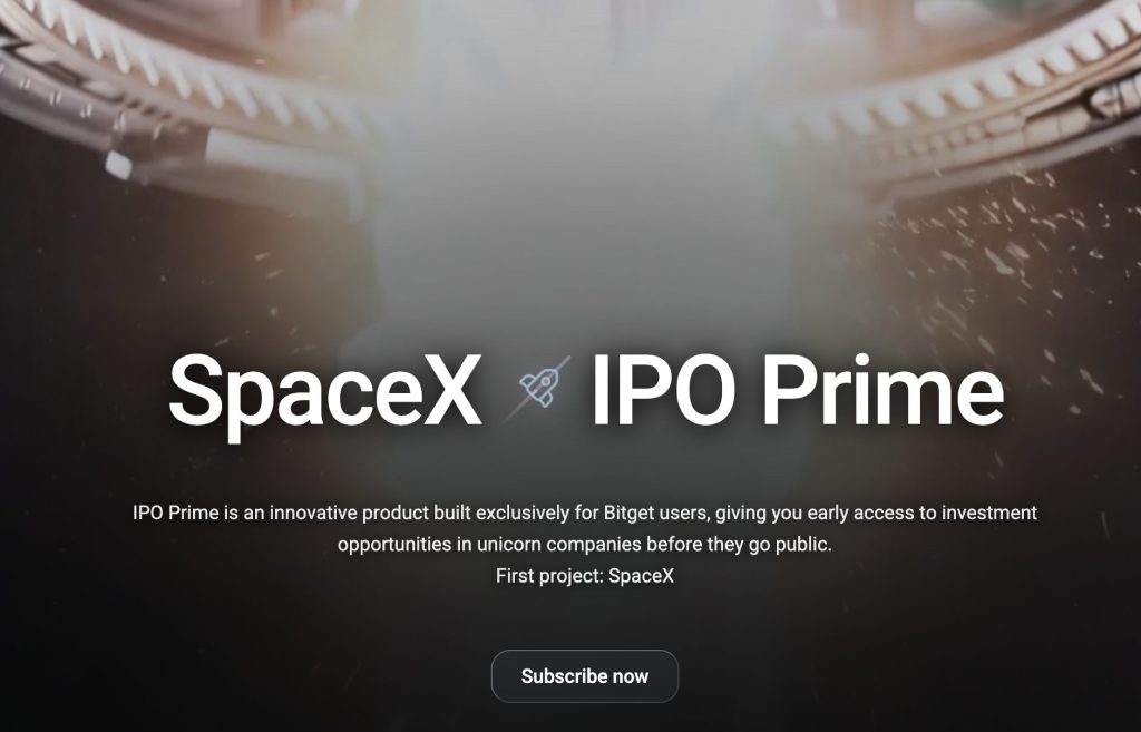 Bitget Launches Pre-IPO Token Trading Starting With SpaceX on Solana